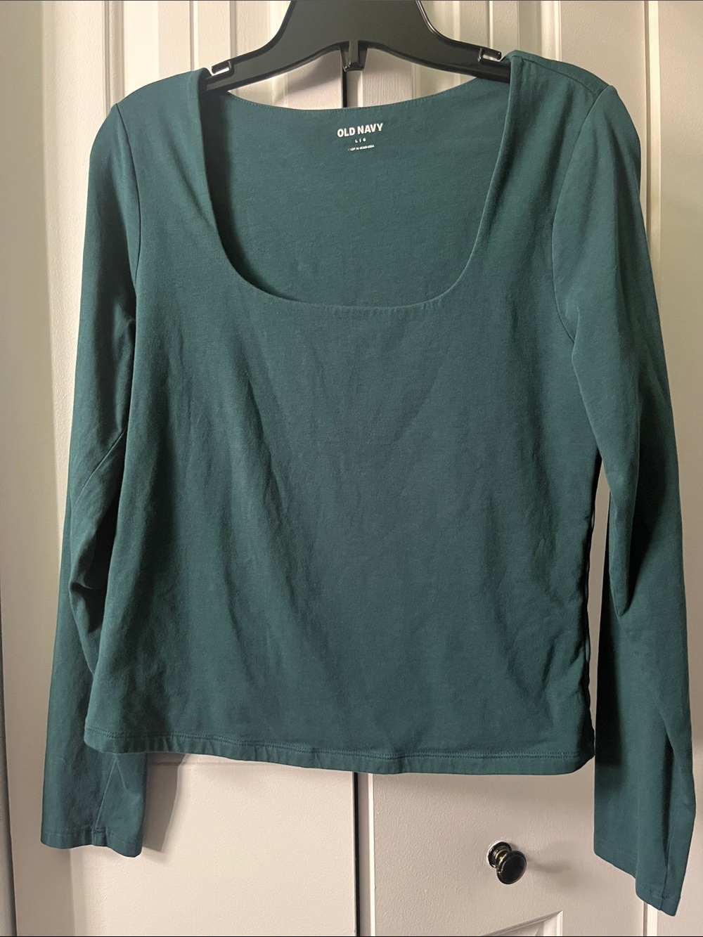 Old Navy Women's Long Sleeve Scoop Neck Top - Green